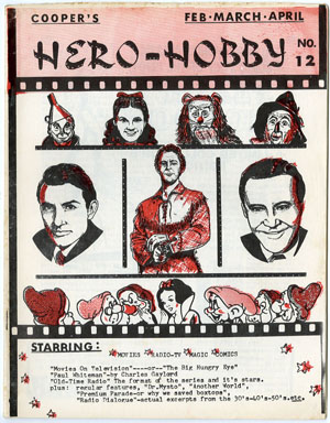 HERO-HOBBY #12 (1968) FANZINE MOVIES/TV/RADIO/COMICS