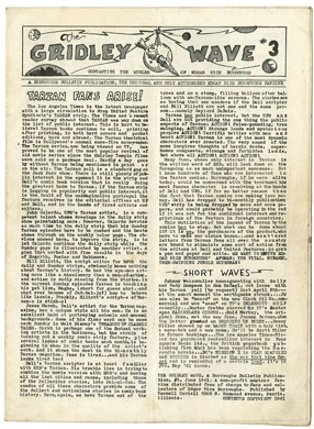 GRIDLEY WAVE #3 FANZINE (1961) EDGAR RICE BURROUGHS