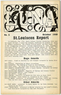 LUNA #5 (1969) SCIENCE FICTION FANZINE - ST. LOUISCON