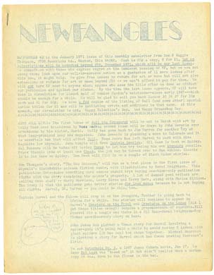NEWFANGLES #43 FANZINE (1970) Don & Maggie THOMPSON