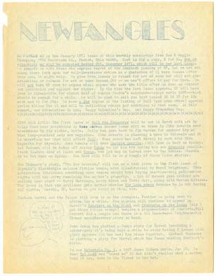 NEWFANGLES #43 FANZINE (1971) Don & Maggie THOMPSON