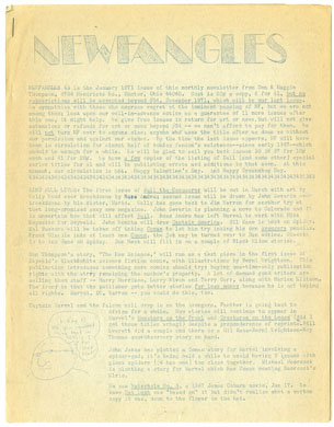 NEWFANGLES #43 FANZINE (1971) Don/Maggie Thompson 43