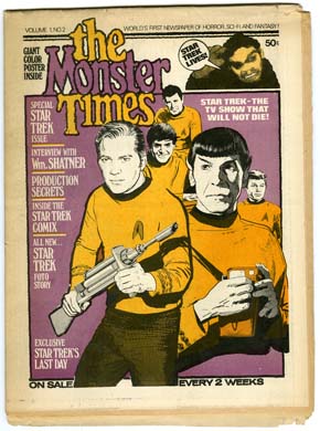 MONSTER TIMES #2 FANZINE (1972) STAR TREK GRAY MORROW