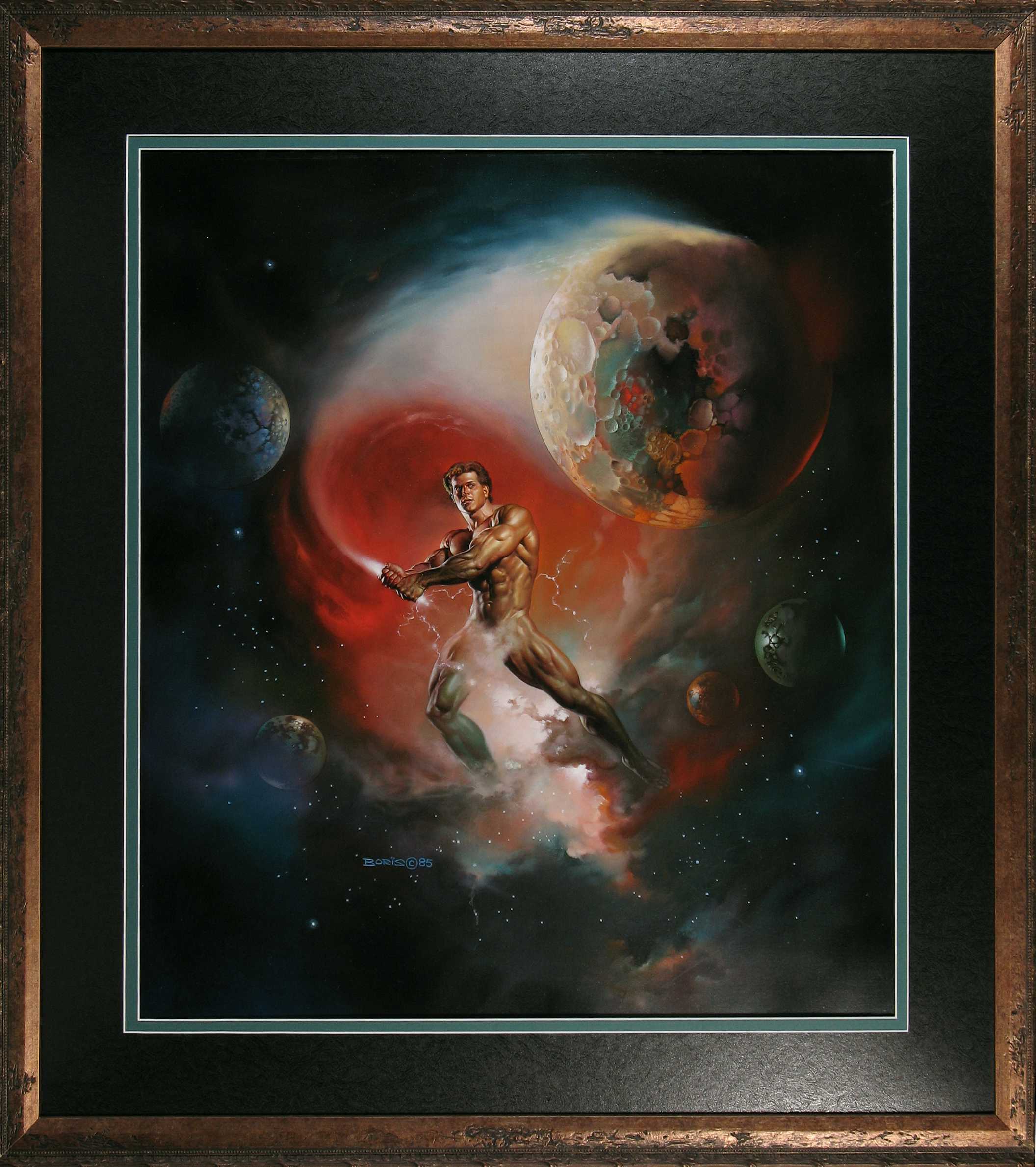 BORIS VALLEJO - FANTASY OLYMPCIS: HAMMER THROW ORIG ART