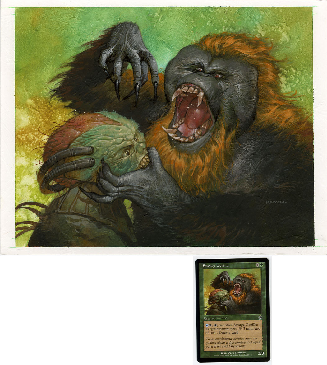 DAVE DORMAN - MAGIC/GATHERING: SAVAGE GORILLA CARD ART