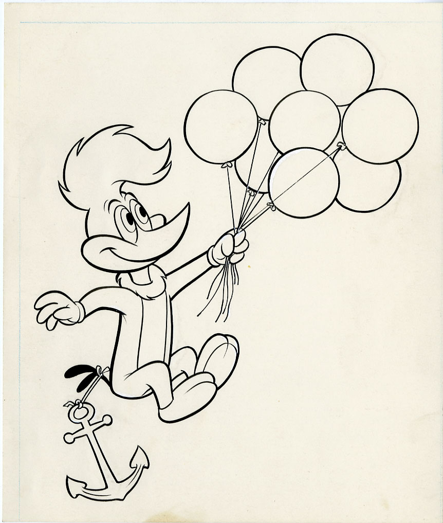MARCH OF COMICS #249 ORIG CVR ART Woody Woodpecker 1963