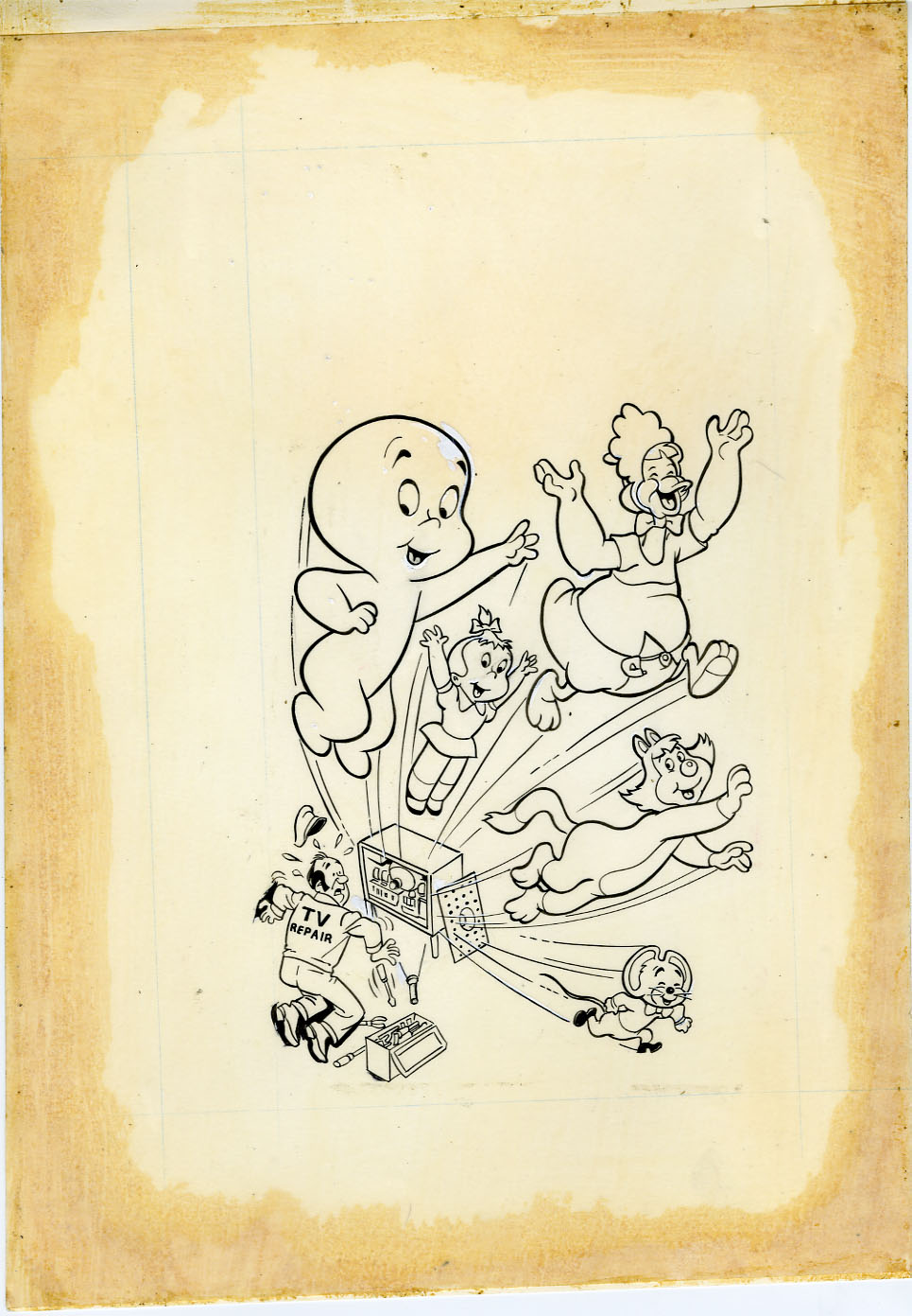 ERNIE COLON - TV CASPER #46 COVER ORIG ART BABY HUEY