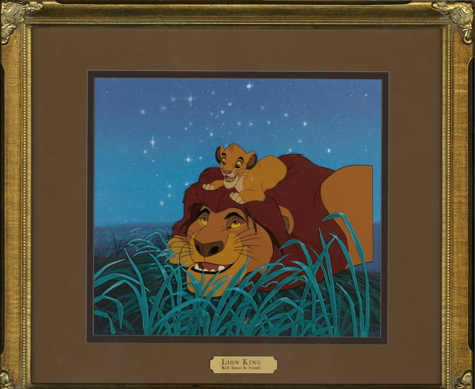 LION KING COLLECTOR'S PLATE CEL ARTWORK and PLATE