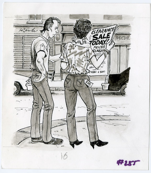 HARRY NORTH - MAD #255 DESIGNER JEANS ORIG ART