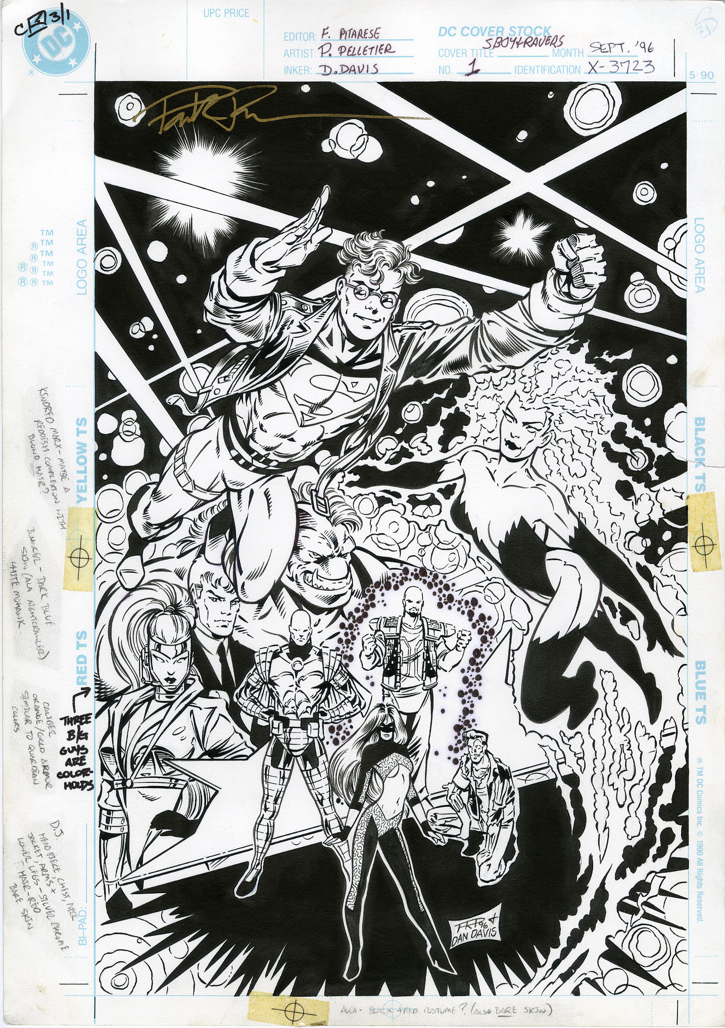 PAUL PELLETIER - SUPERBOY & THE RAVERS #17 CVR ORIG ART