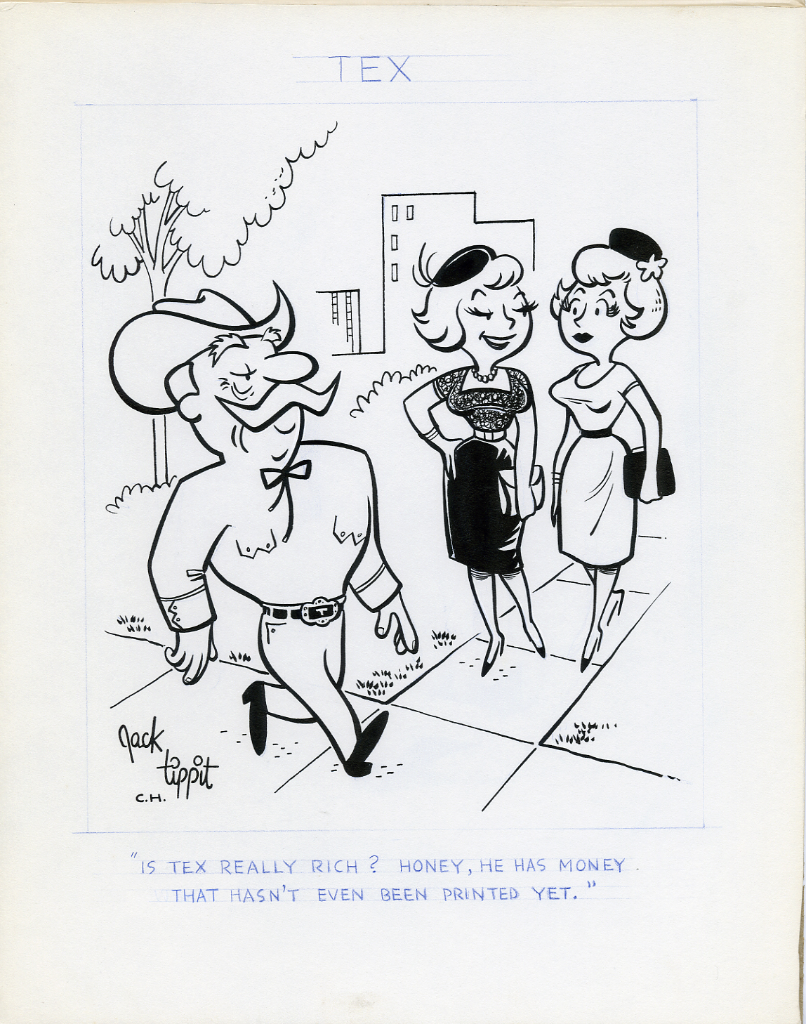 JACK TIPPIT - TEX DAILY STRIP 1970s HOW RICH IS TEX?
