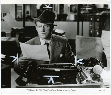 SPENCER TRACY/WOMAN OF THE YEAR -VINTAGE PUB STILL 1942
