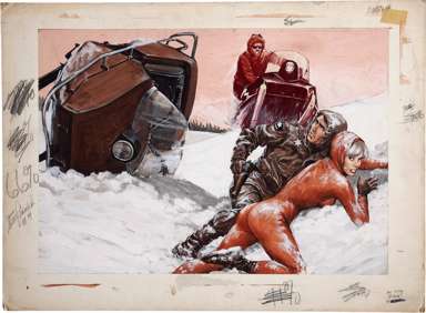 STAG ANNUAL #14 ORIG COVER ART (1971) MEN'S MAGAZINE
