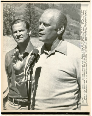 UPI NEWS PHOTO: PRES. GERALD FORD INTROS JAMES BAKER