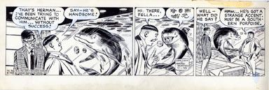 WAYNE BORING - DAVY JONES COMIC STRIP ORIG ART 11-13-69