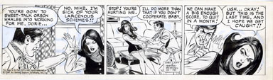 WAYNE BORING - DAVY JONES COMIC STRIP ORIG ART 9-12-69