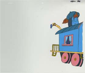 LITTLE GOLDEN BOOKLAND Orig Cel KATY CABOOSE 1989 A16