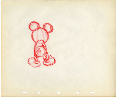 DISNEY ANIMATION ART -MICKEY MOUSE MOVEMENT SKETCH (11)