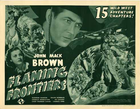 FLAMING FRONTIERS (1938) Lobby Card JOHNNY MACK BROWN
