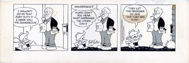 BILL YATES - PROFESSOR PHUMBLE DAILY ORIGINAL ART 7-15-61  