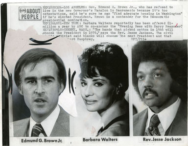UPI NEWS PHOTO: NEWMAKERS GOV JERRY BROWN JESSE JACKSON