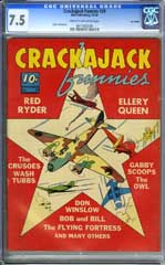 CRACKAJACK FUNNIES #29 CGC VF- 7.5 COW Pg - LOST VALLEY