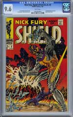 NICK FURY, AGENT OF S.H.I.E.L.D. #2 CGC NM+ 9.6 WHT Pgs