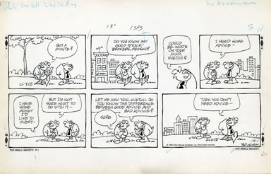 M. BRICKMAN - SMALL SOCIETY SUNDAY ART 4-01-84 INVEST