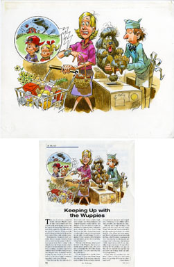 JACK DAVIS - KEEPING UP WITH WUPPIES ILLO ORIG ART 1995