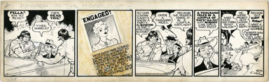 AL CAPP - LI'L ABNER DAILY ORIG ART 4-5-38 DAISY MAE