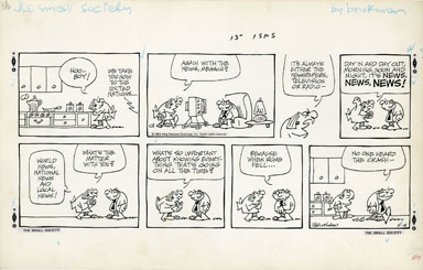 M. BRICKMAN - SMALL SOCIETY SUNDAY ART 5-06-84 NEWS