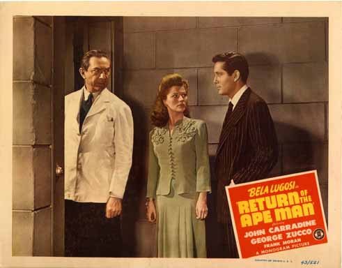 RETURN OF THE APE MAN (1943) Lobby Card BELA LUGOSI