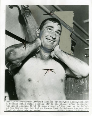 INDIANS PITCHER BOB LEMON - VINTAGE STILL (1954) HALL OF FAMER