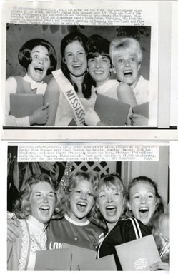 UPI NEWS PHOTO: JUNIOR MISS PAGENT CONTESTANTS 1969/74