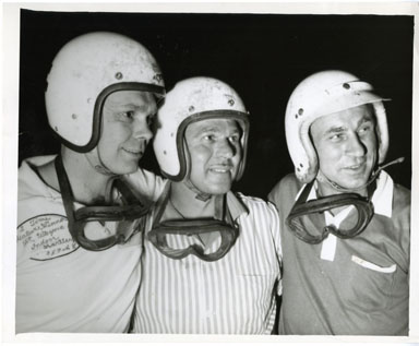 NEWS PHOTO: RACERS - HARTLEY/FORGE/CONGDON STILL 1958