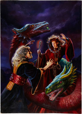 STEVEN JAMES - DHIAMMARA COVER ORIGINAL PAINTED ART (1997)