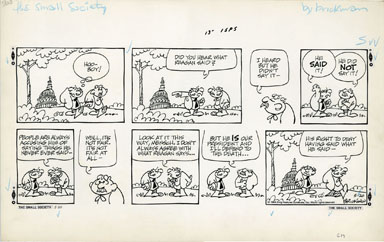 M. BRICKMAN - SMALL SOCIETY SUNDAY ART 5-20-84 REAGAN
