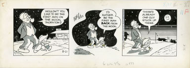 BILL YATES - PROF PHUMBLE DAILY ART 08-21-61 MOON MAN