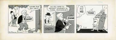 BILL YATES - PROF PHUMBLE DAILY ART 09-12-61 THINK SIGN