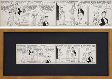 CHIC YOUNG - BLONDIE DAILY ORIGINAL ART 6-16-31 LOVE NEST
