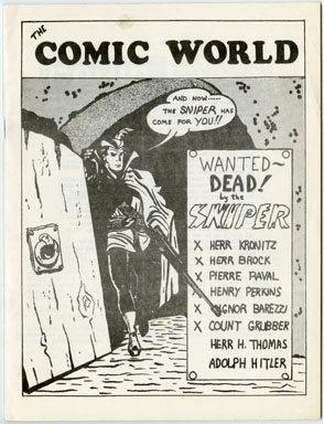 COMIC WORLD #13 FANZINE (1970) THE SNIPER - HITLER