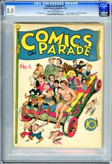 COMICS ON PARADE #1 (1938) CGC GD+ 2.5 COW Pages TARZAN