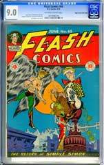 FLASH COMICS #65 (1945) CGC VF/NM 9.0 OWW Pgs MILE HIGH