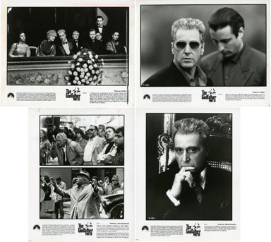 GODFATHER PART III (1990) - 4 VINTAGE PUBLICITY STILLS