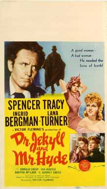 DR. JEKYLL AND MR. HYDE (1941) Window Card LANA TURNER