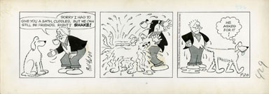 BILL YATES - PROF PHUMBLE DAILY ART 09-26-61 SHAKE! DOG