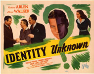 IDENTITY UNKNOWN (1945) - LOBBY CARDS (4) RICHARD ARLEN