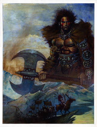 SIMON BISLEY - 2000 A.D. #626 1st SLAINE COVER ORIG ART