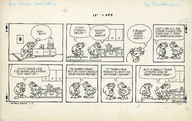 M. BRICKMAN - SMALL SOCIETY SUNDAY ART 11-18-84 STOCKS
