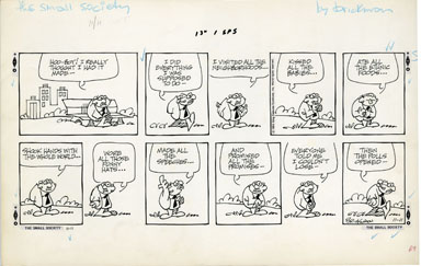M. BRICKMAN - SMALL SOCIETY SUNDAY ART 11-11-84  POLLS
